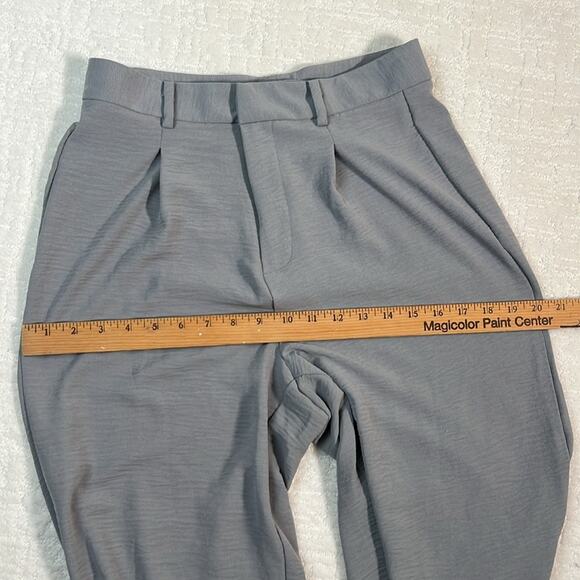 New! Ultra Flirt gray high waist loose fitting gauze crepe dress pNt trouser M - Picture 12 of 13